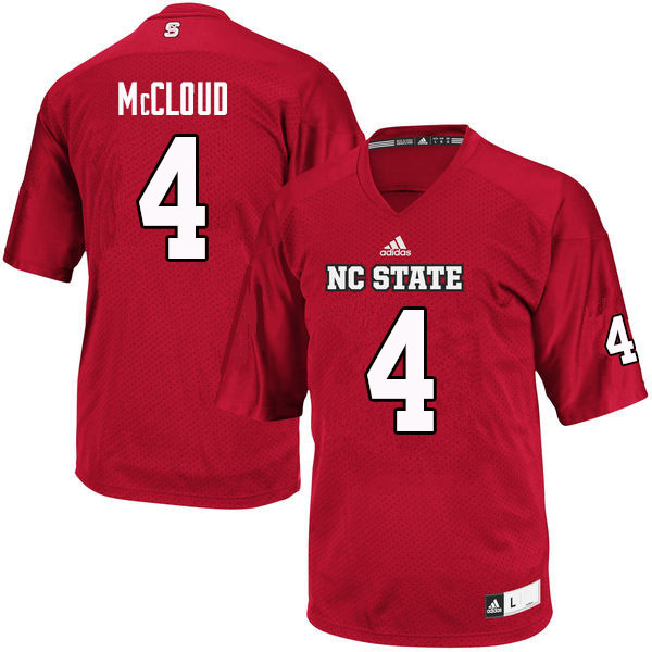 Men #4 Nick McCloud NC State Wolfpack College Football Jerseys Sale-Red